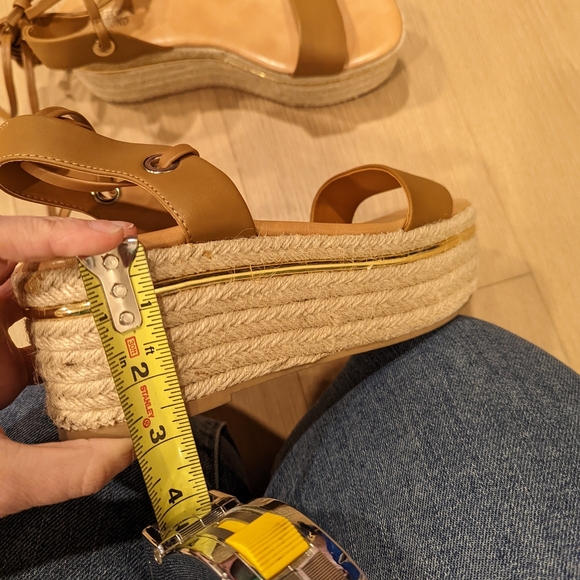 Women's Tan and Brown Espadrille Sandals - Picture 2 of 13